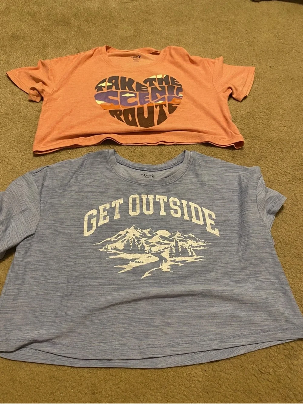 Old Navy  Active 10/12 Cropped Girl Shirts